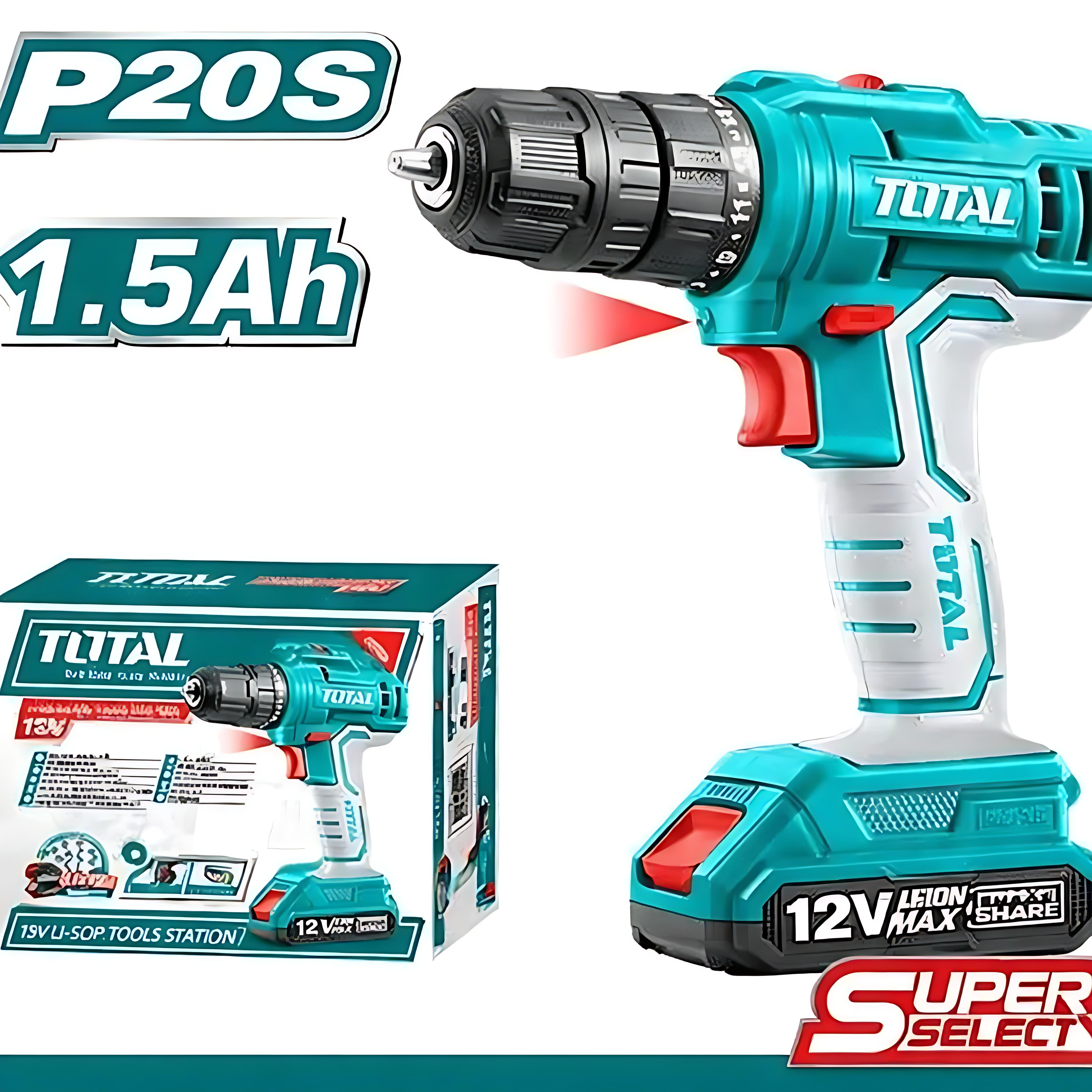 Taladro Inalámbrico de Litio-Ion 12 V – TOTAL