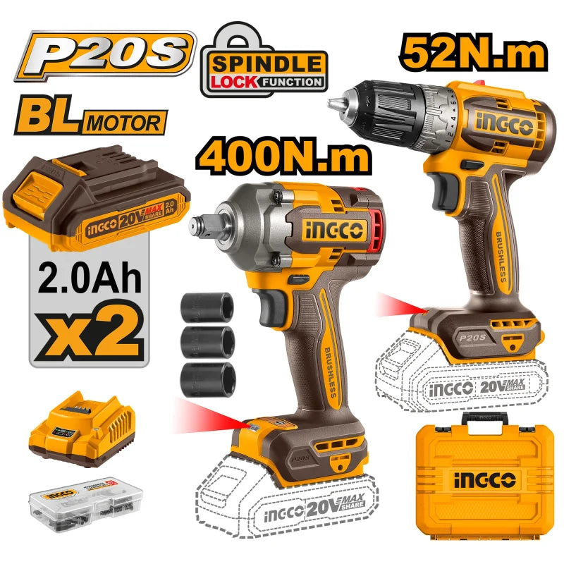 Combo de Kit INGCO de 2 Piezas – (Máquinas)